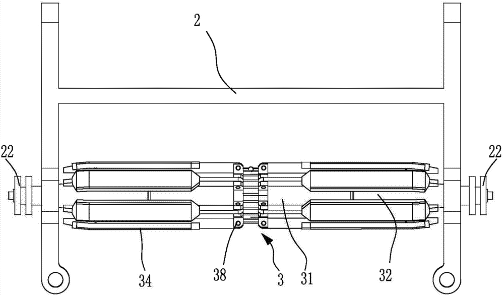 Palletizing device for bagged material loading