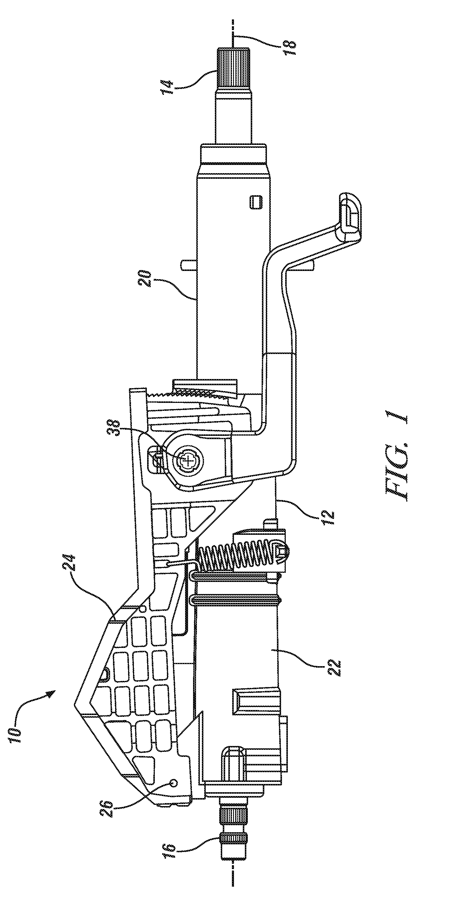 Steering column telescope adjustment stop