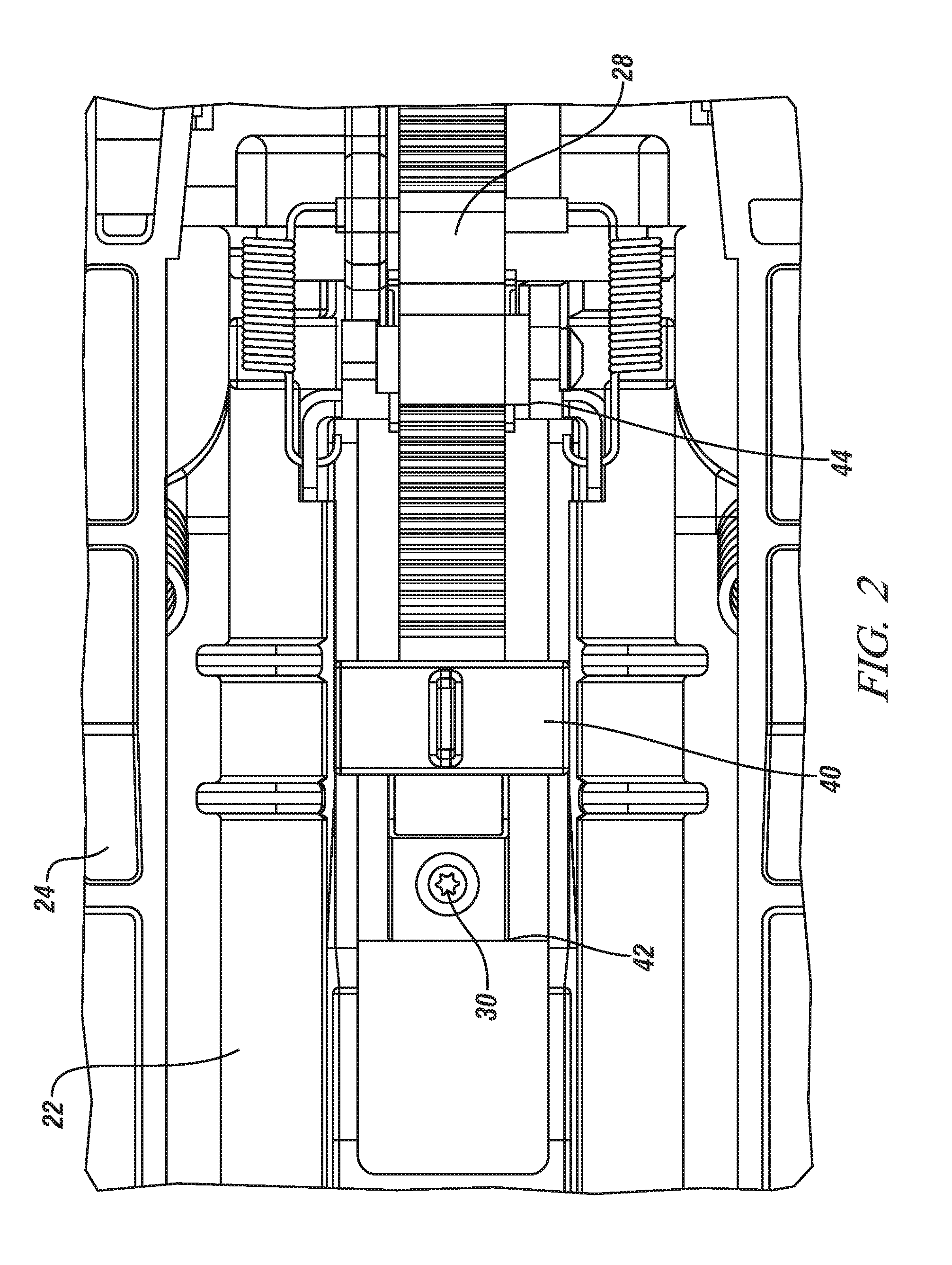 Steering column telescope adjustment stop