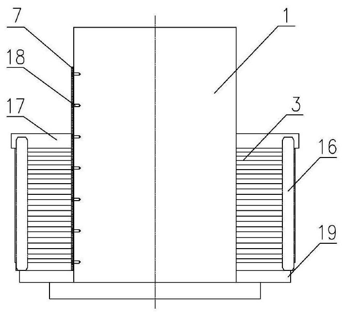 Nuclear power station shaft seal main pump motor rotor core pressing and shrinkage fit process method and process equipment thereof