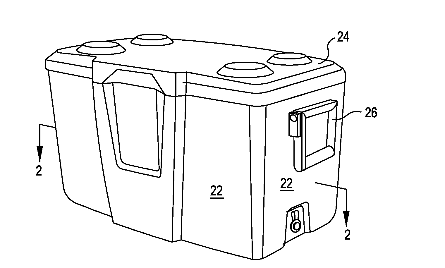 Insulated container utilizing non-contact cooling