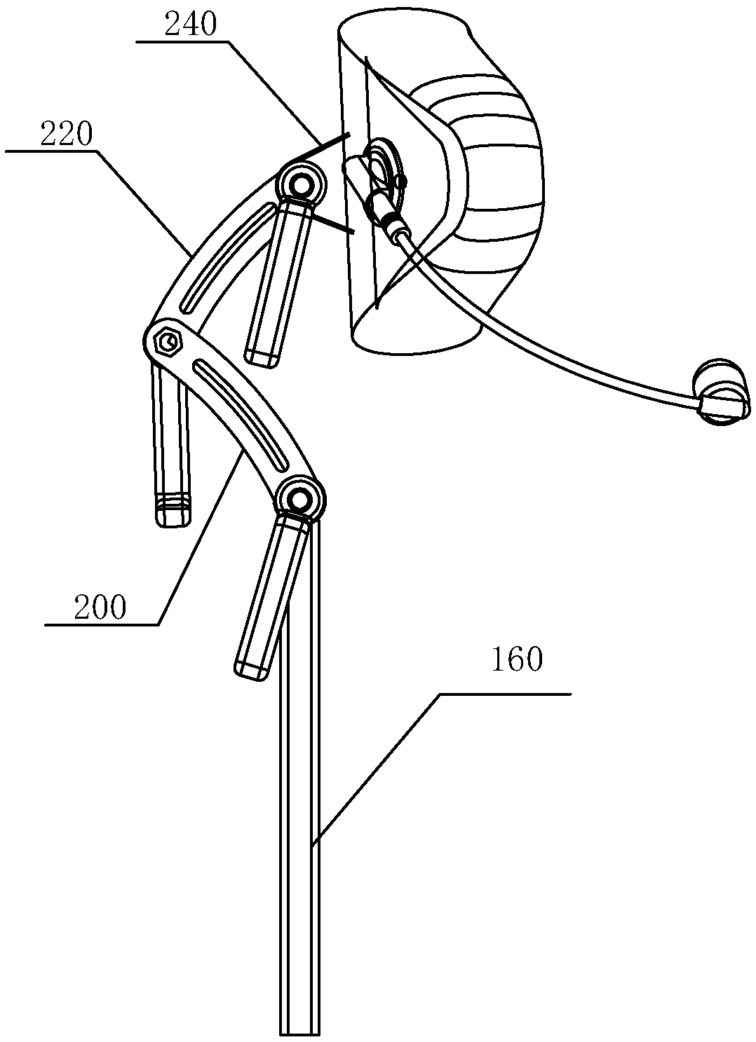Electronic headrest, control terminal and wheelchair comprising electronic headrest