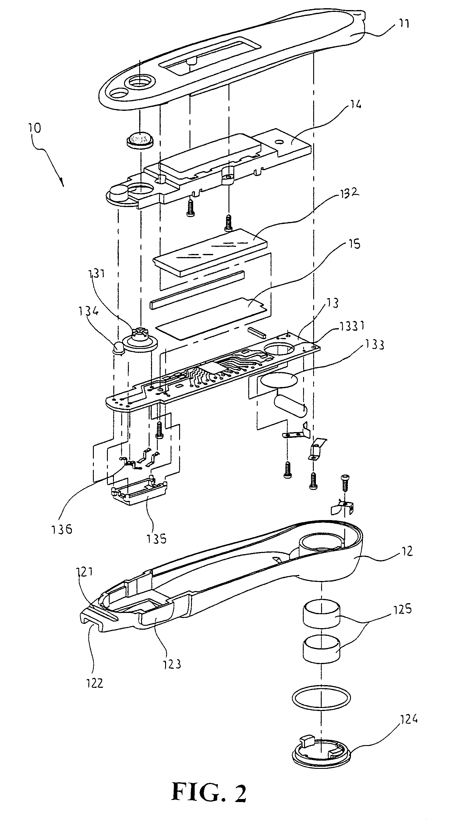 Assembly method and structure of an electronic clinical thermometer