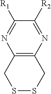 Substituted pyrazine dithiol reducing agents