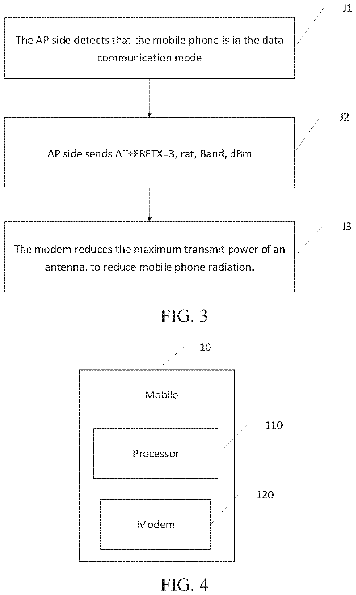 Method and mobile terminal for reducing radiation