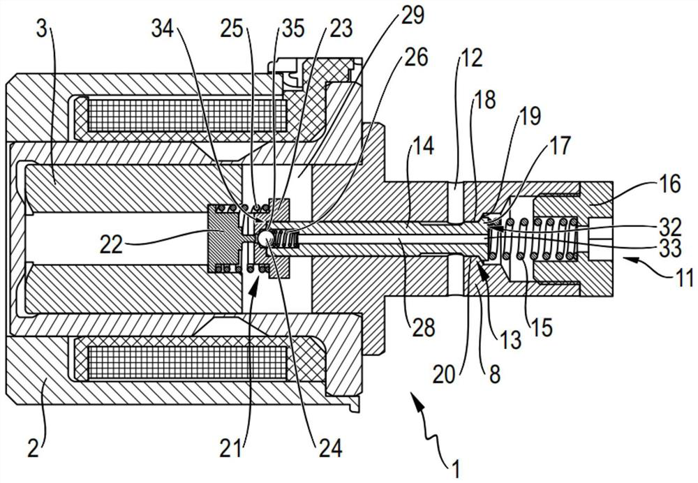 Electromagnetic proportional valve and system having a proportional valve