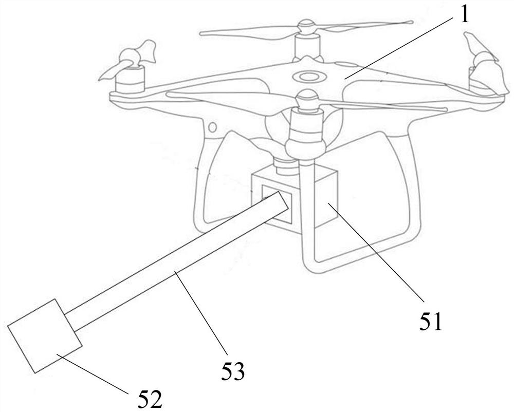 Overhead line unmanned aerial vehicle electricity testing method and device