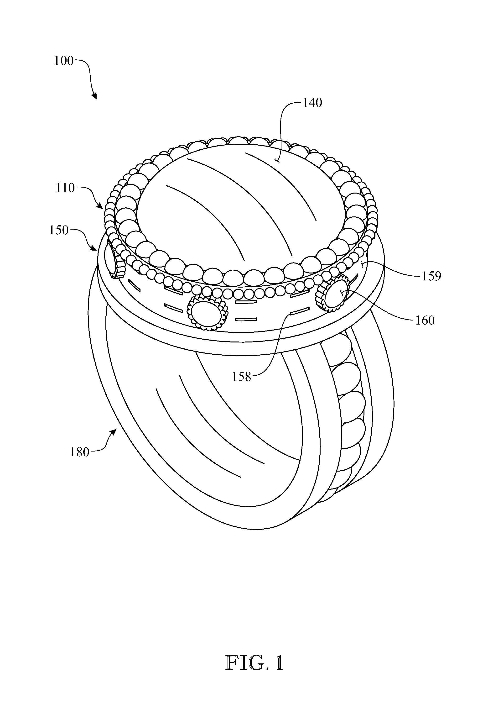 Cocktail-ring with self-defense alarm