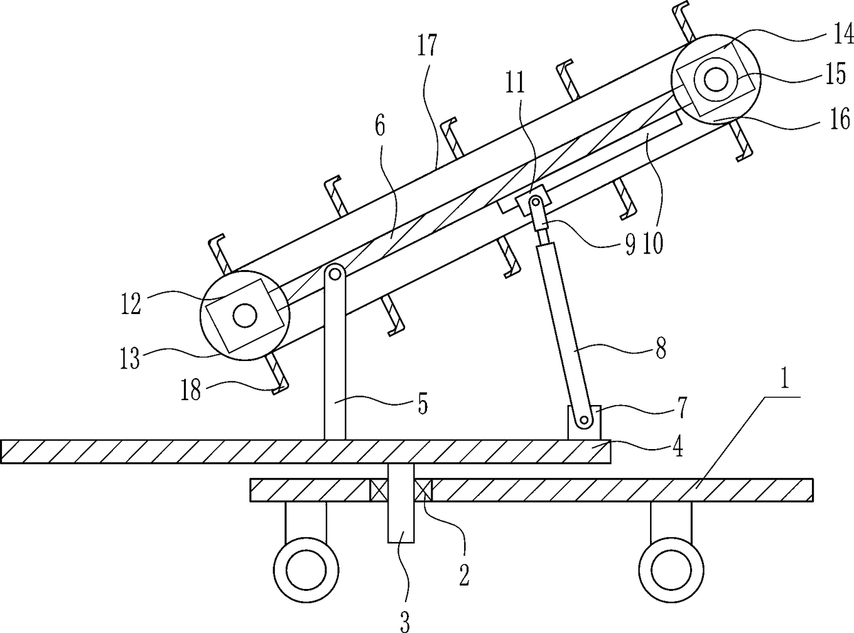 Brick conveying device for building