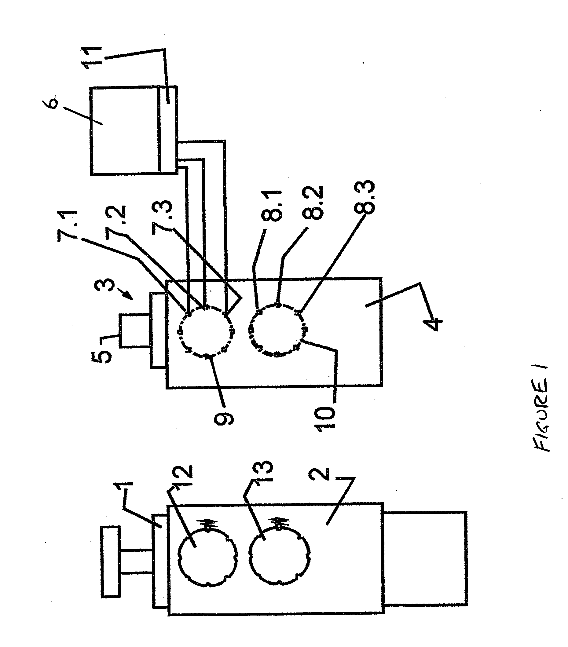 Electrically controlled actuating element on a machine
