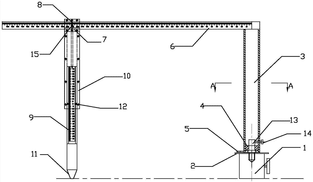 Ship camber height difference measuring device and measuring method