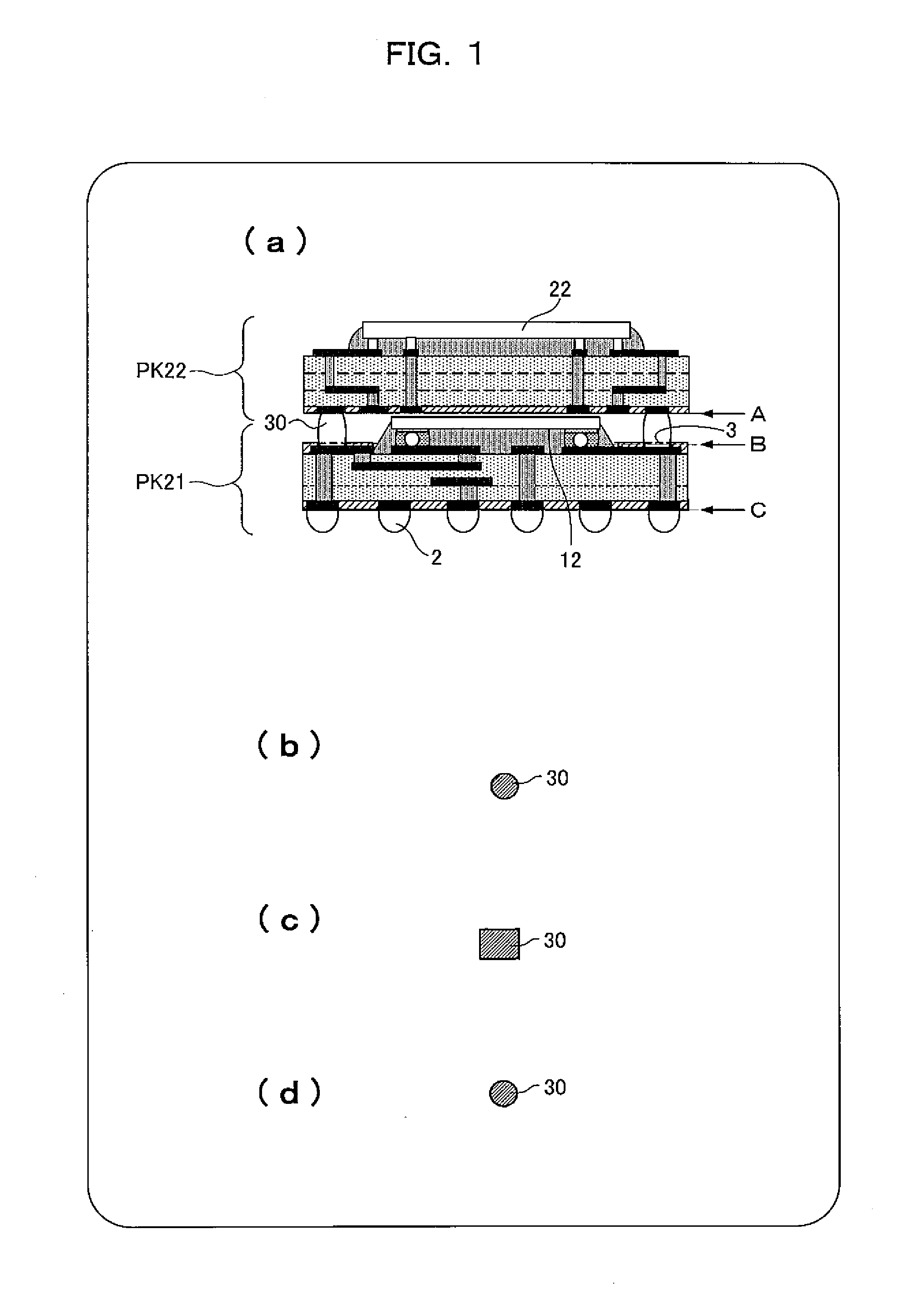Semiconductor module for stacking and stacked semiconductor module