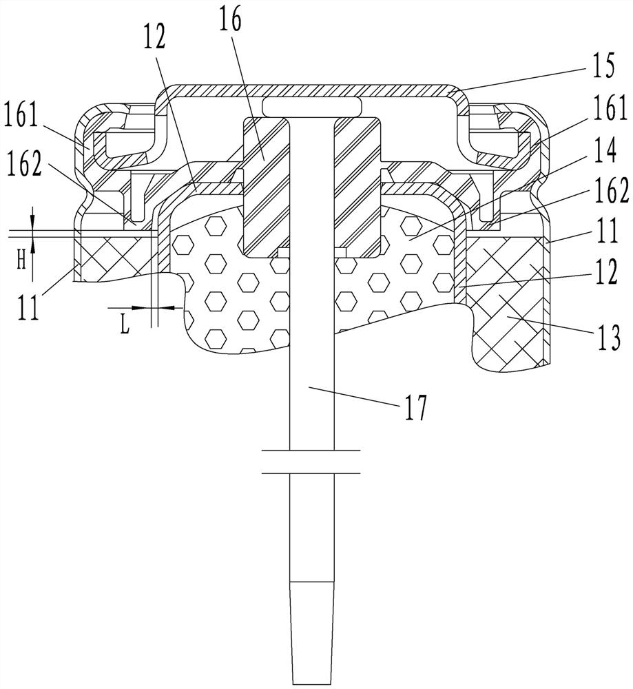 Alkaline battery sealing body structure