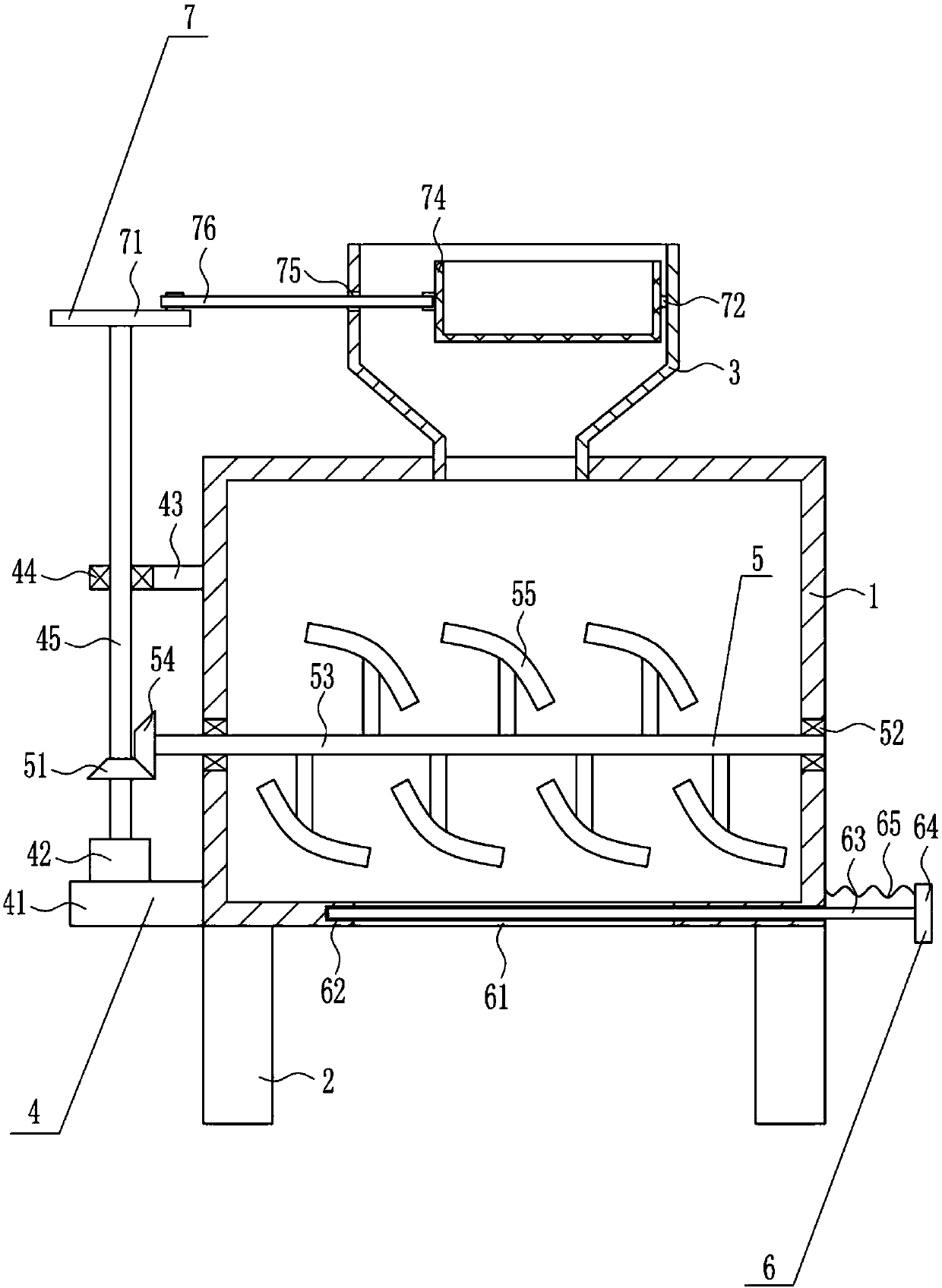 Mixing device for producing fermented feed