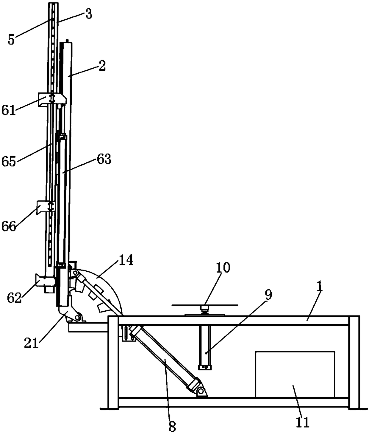 Efficient automatic overturning and lifting tool