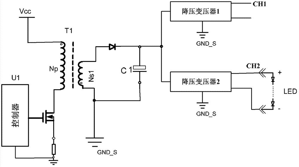 Unloaded output end allowing load driver and method applied to same