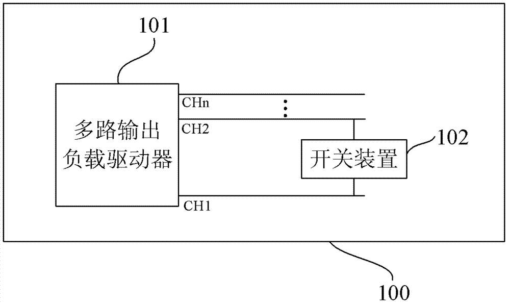 Unloaded output end allowing load driver and method applied to same