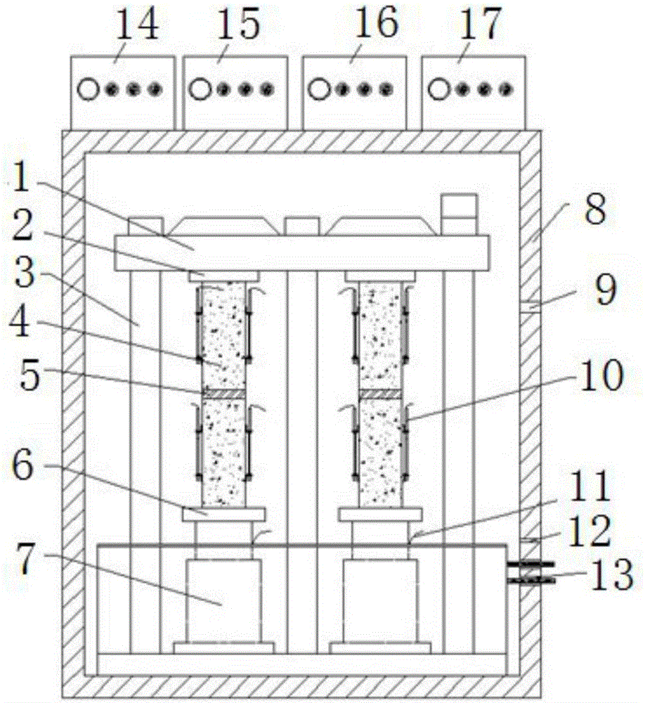 Cement-based material compression creep testing device
