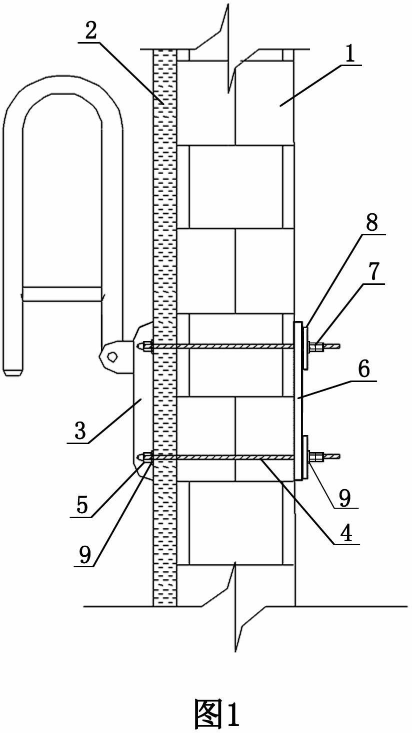 Connecting part for connecting elastic handrail on hollow wall and mounting method of connecting part