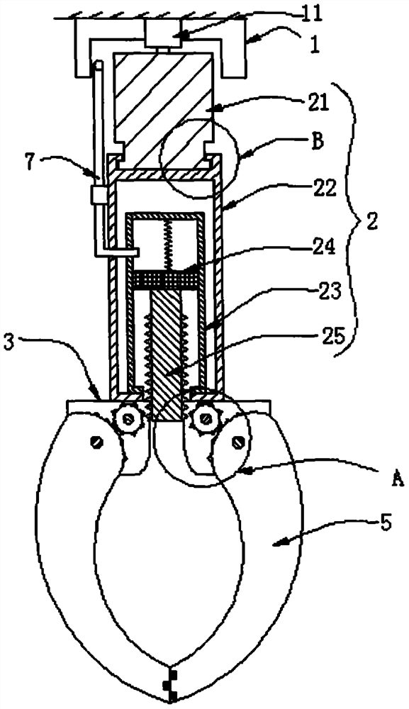 Automatic discharge device of electric conveying frame