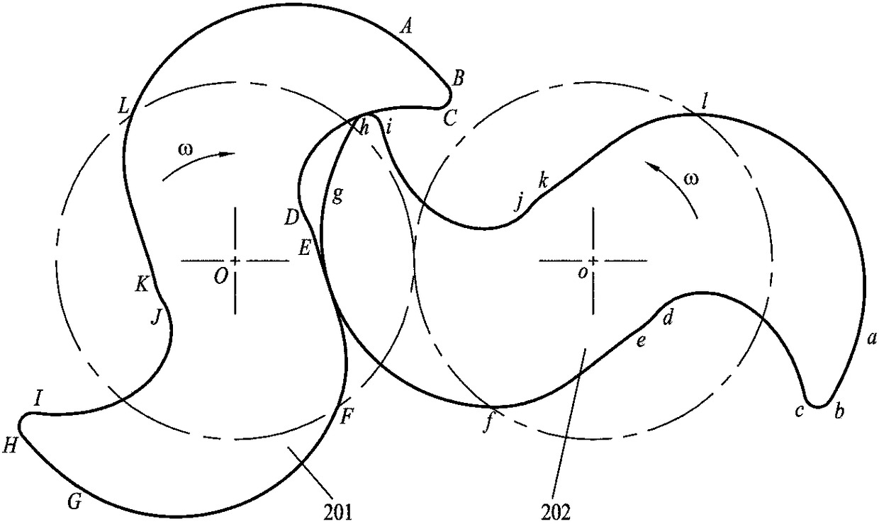 A self-balancing conical screw rotor with variable pitch