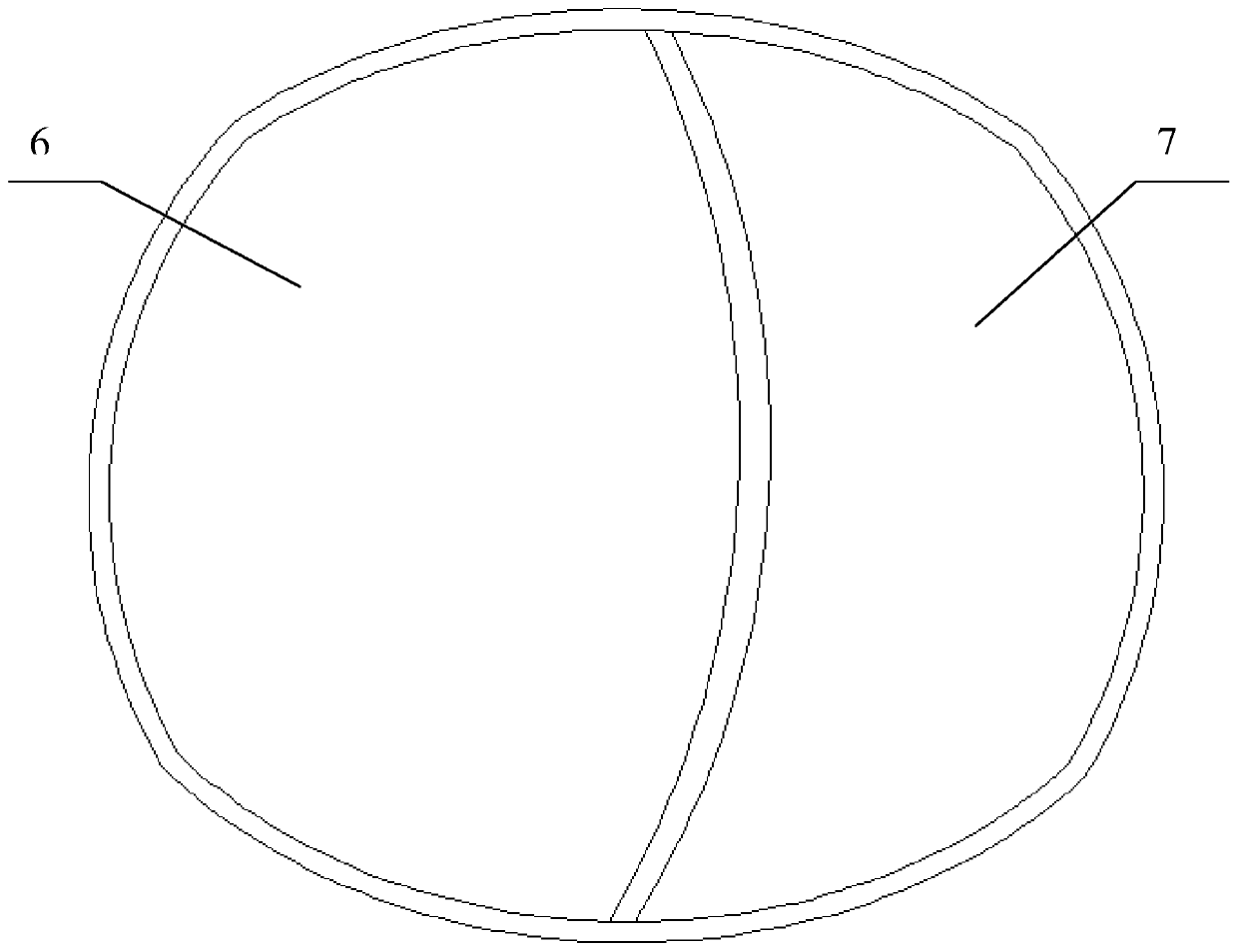 Construction method of special-shaped partition wall method in large-section tunnel with small net distance