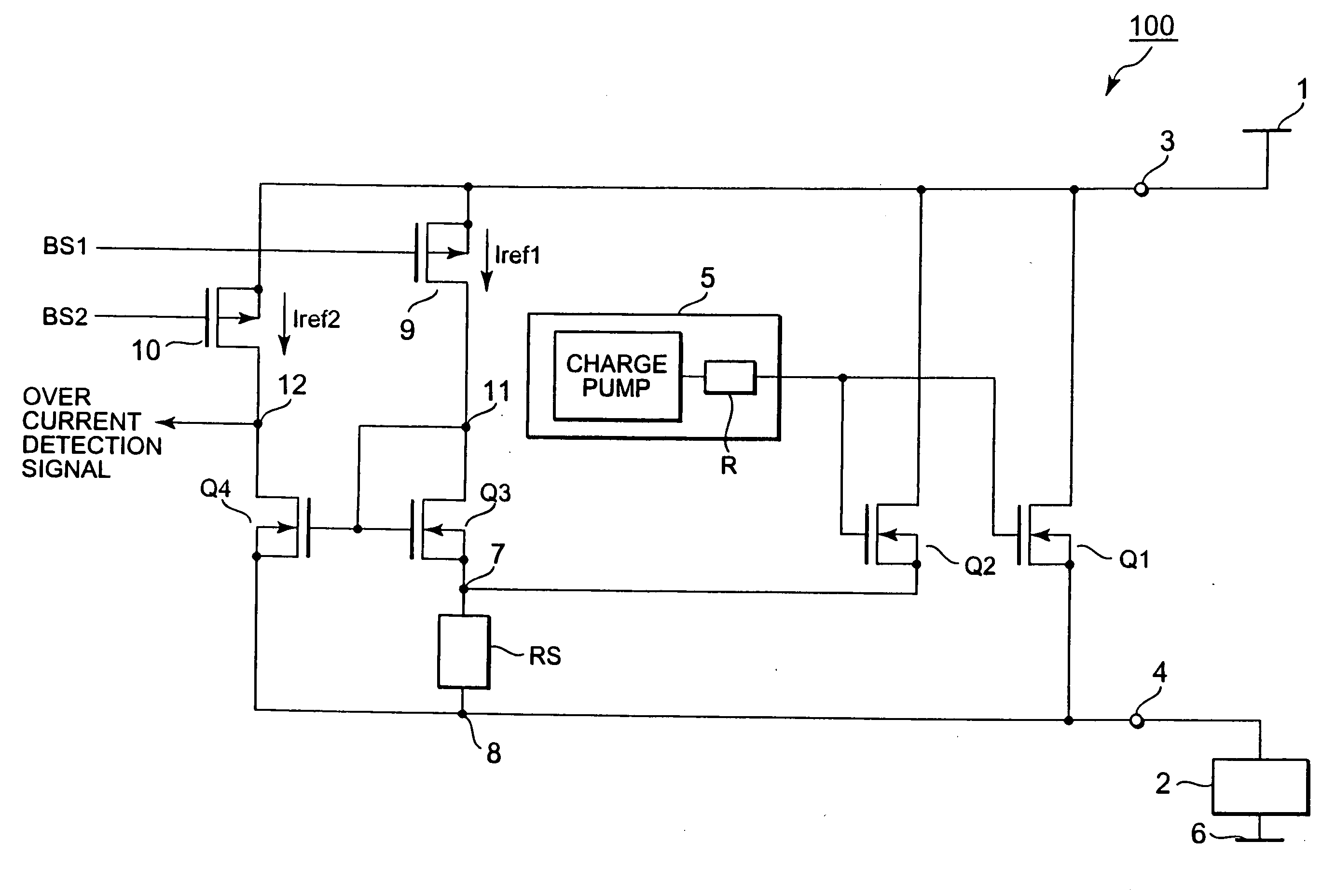 Power supply control apparatus including overcurrent detection circuit