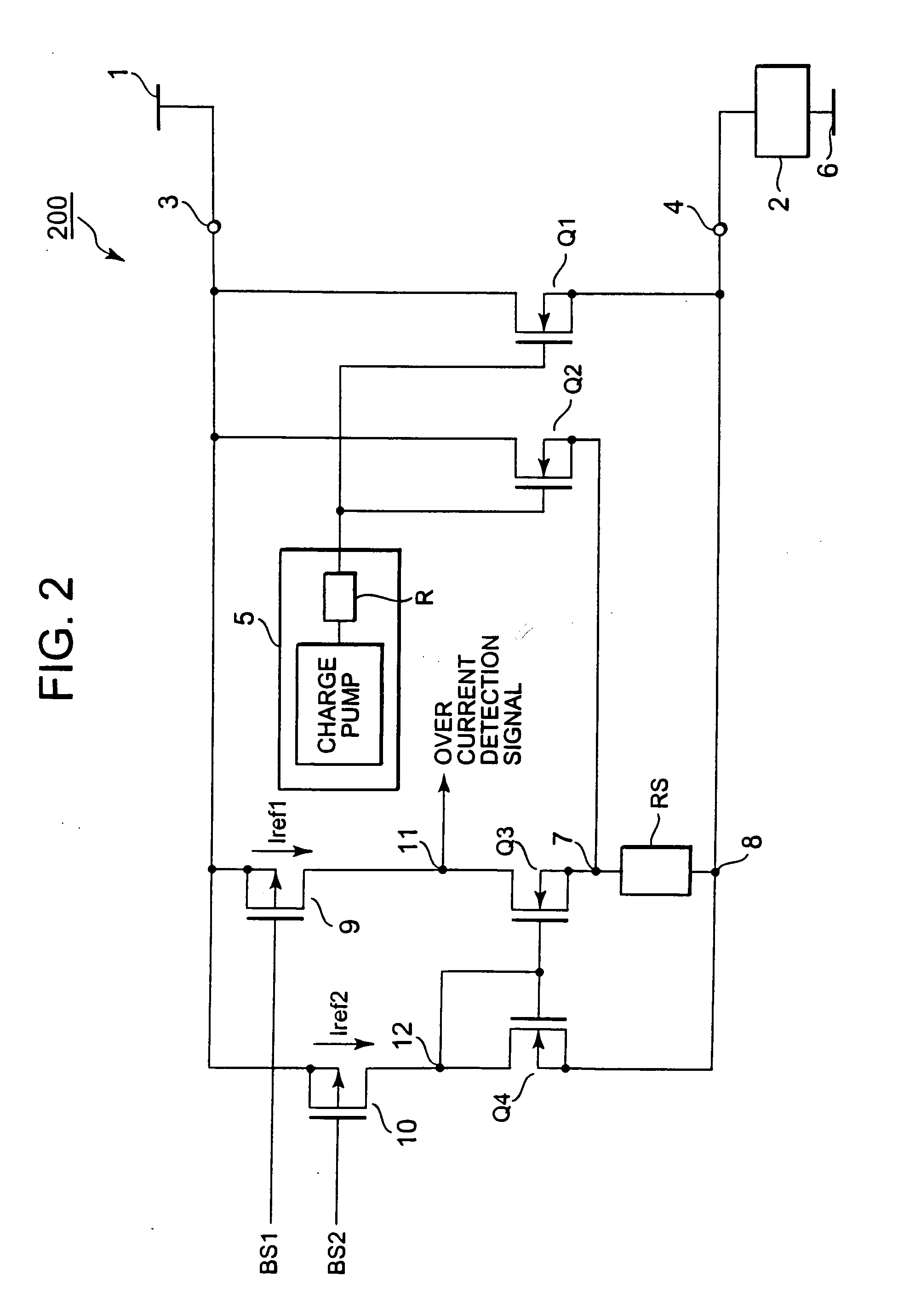 Power supply control apparatus including overcurrent detection circuit