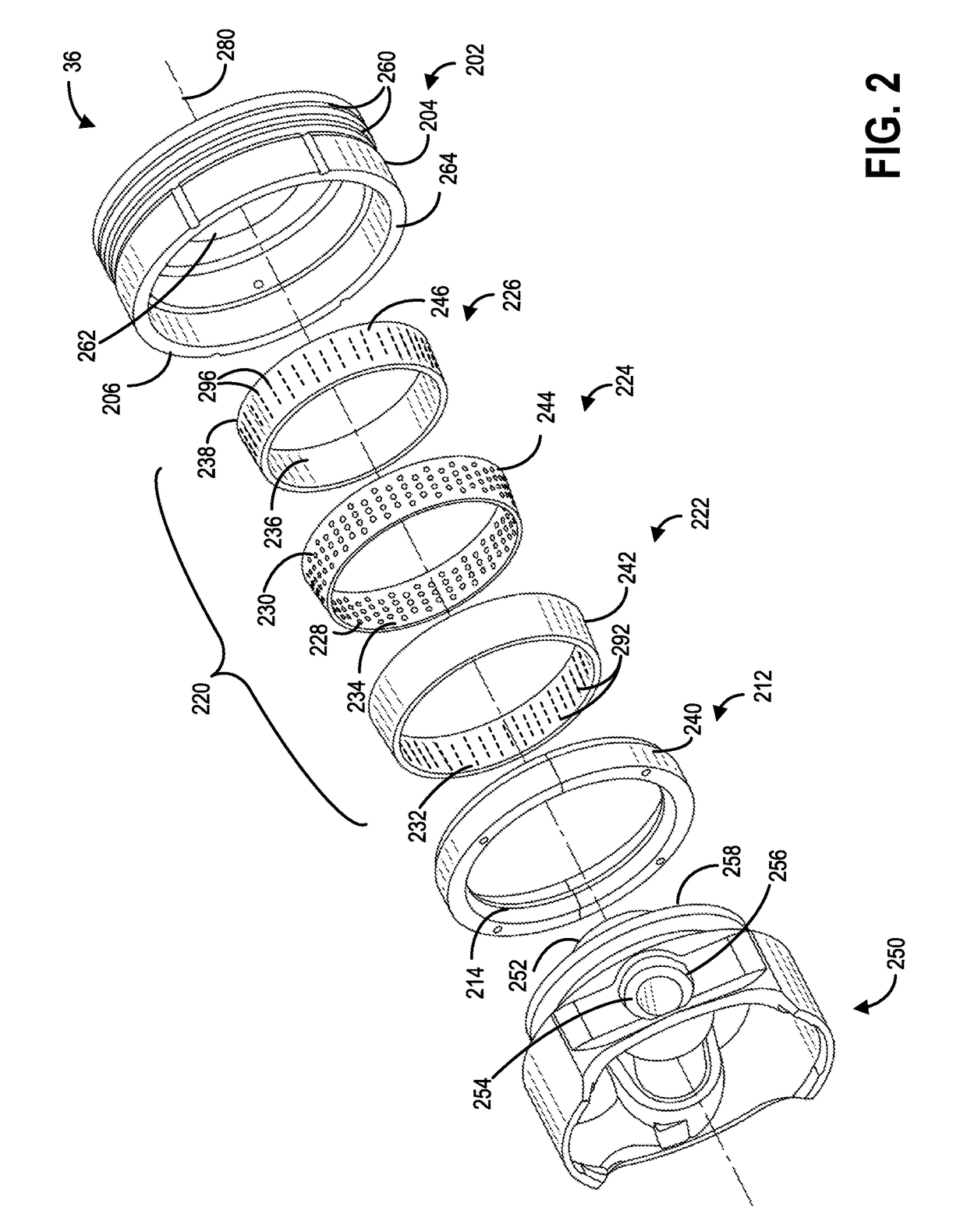 Hoop spring in a pressure reactive piston