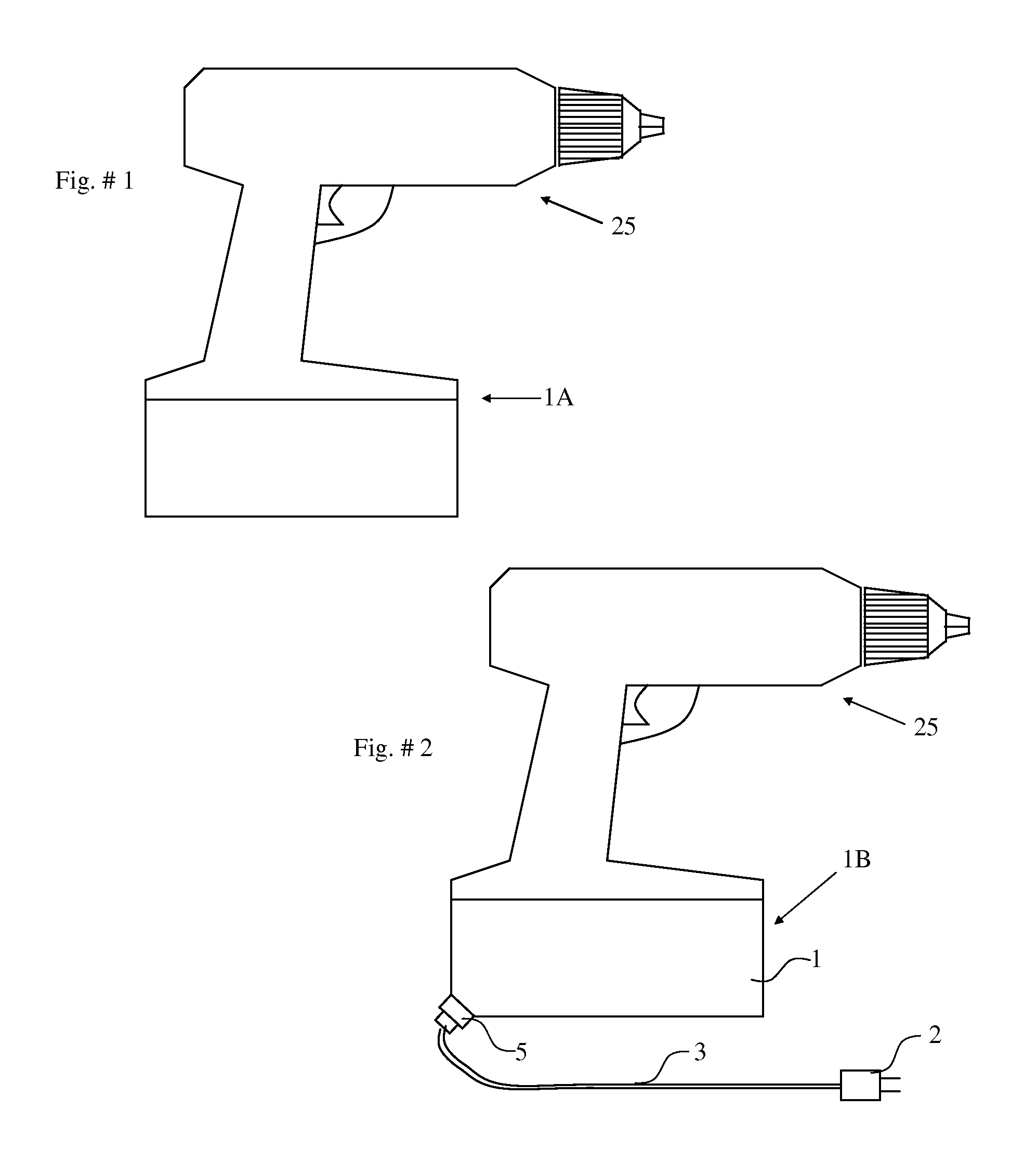 Battery Substitute Device For Power Tools