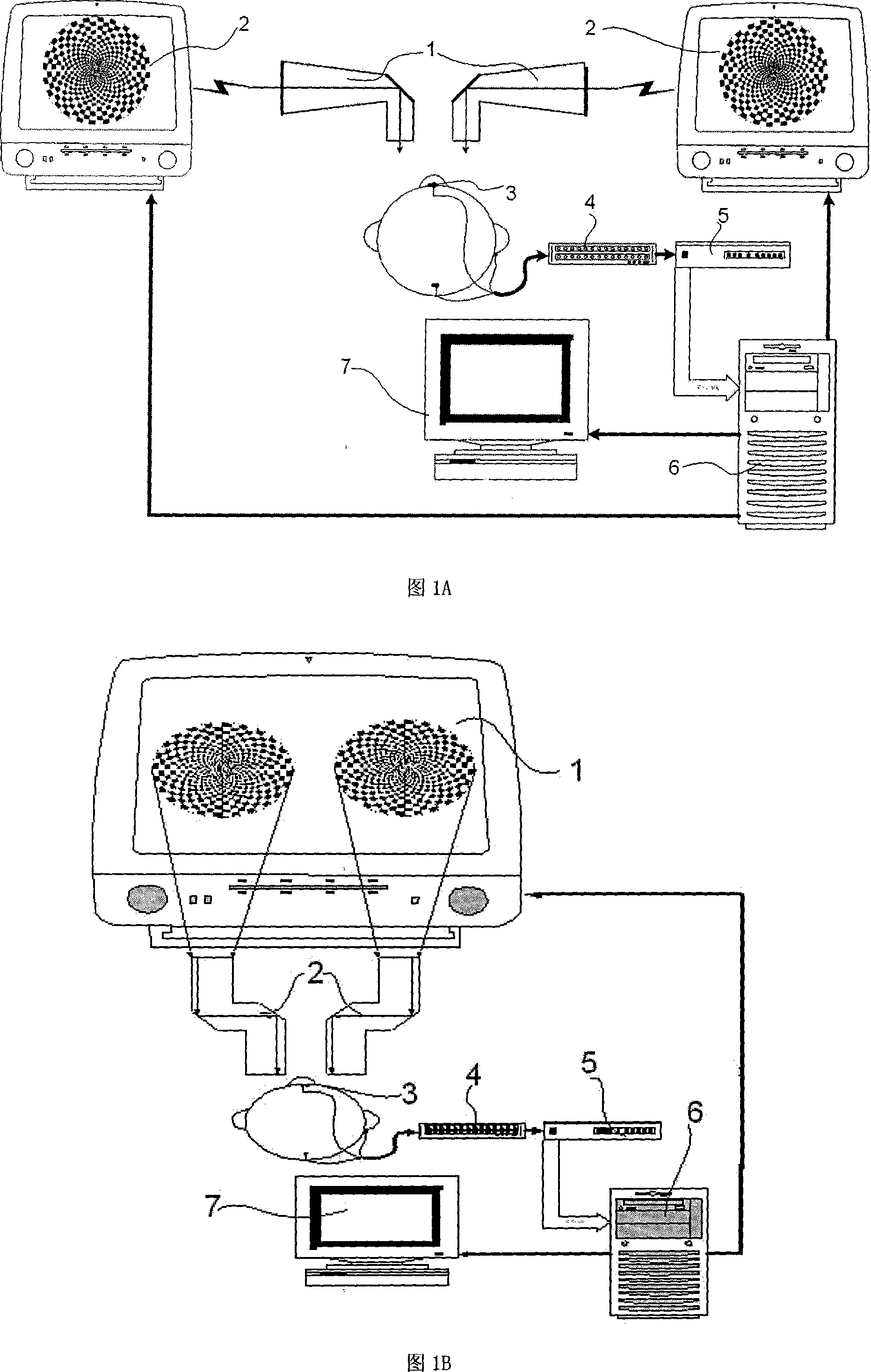 System and method for separating binocular vision induced potentials