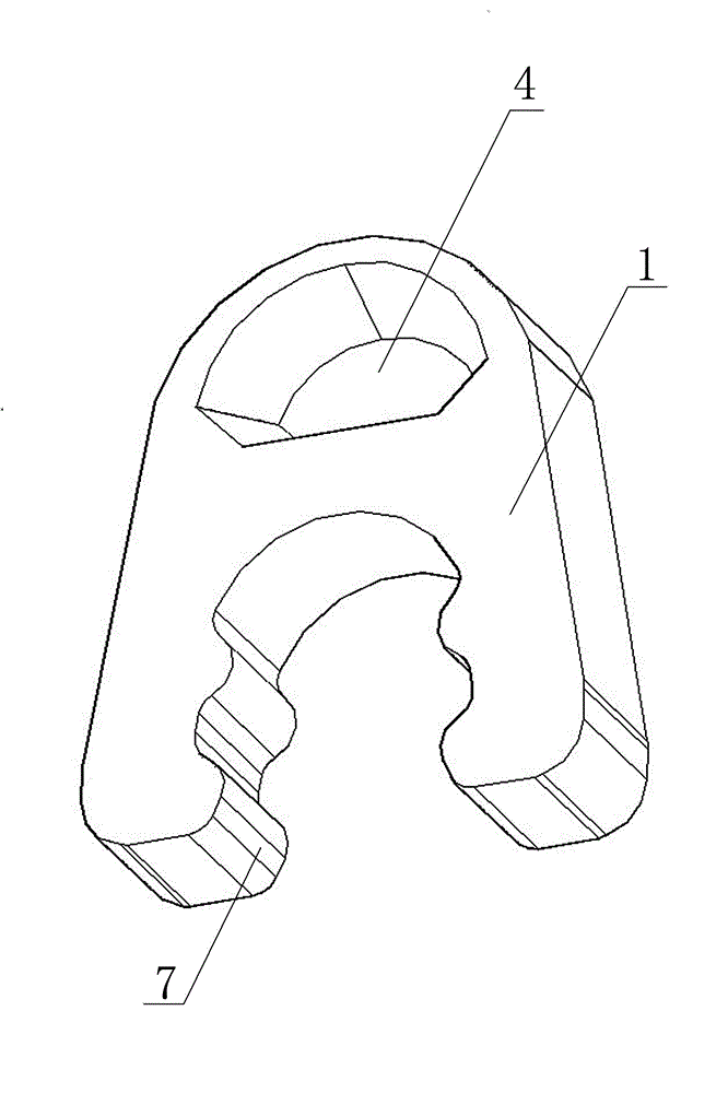 Recessed-point round-end S type tooth structure