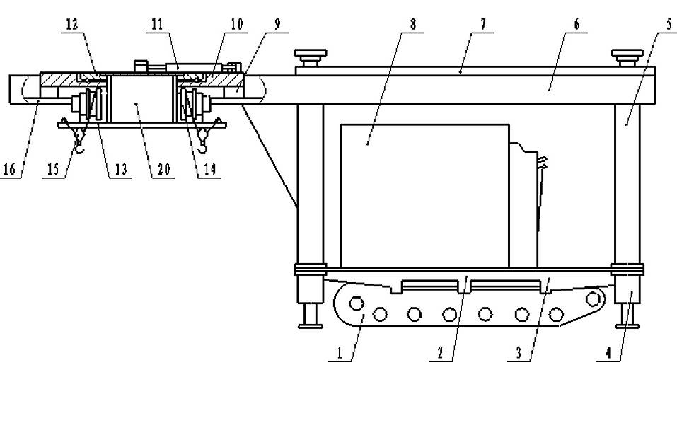 Crawler hydraulic support assembling machine