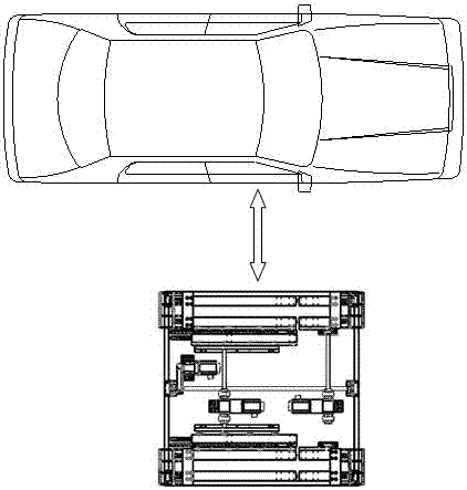 Left and right parallel push-up car horizontal intelligent carrier