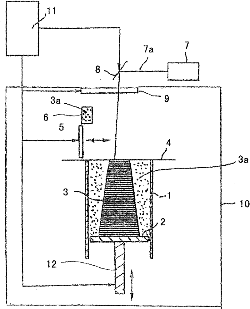 Method and system for reusing residual powder from an installation for the rapid prototyping of three-dimensional objects