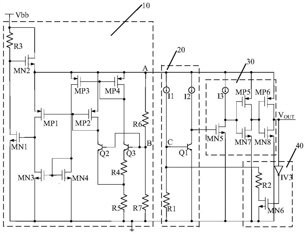 Over-temperature protection circuit for high-side power switch