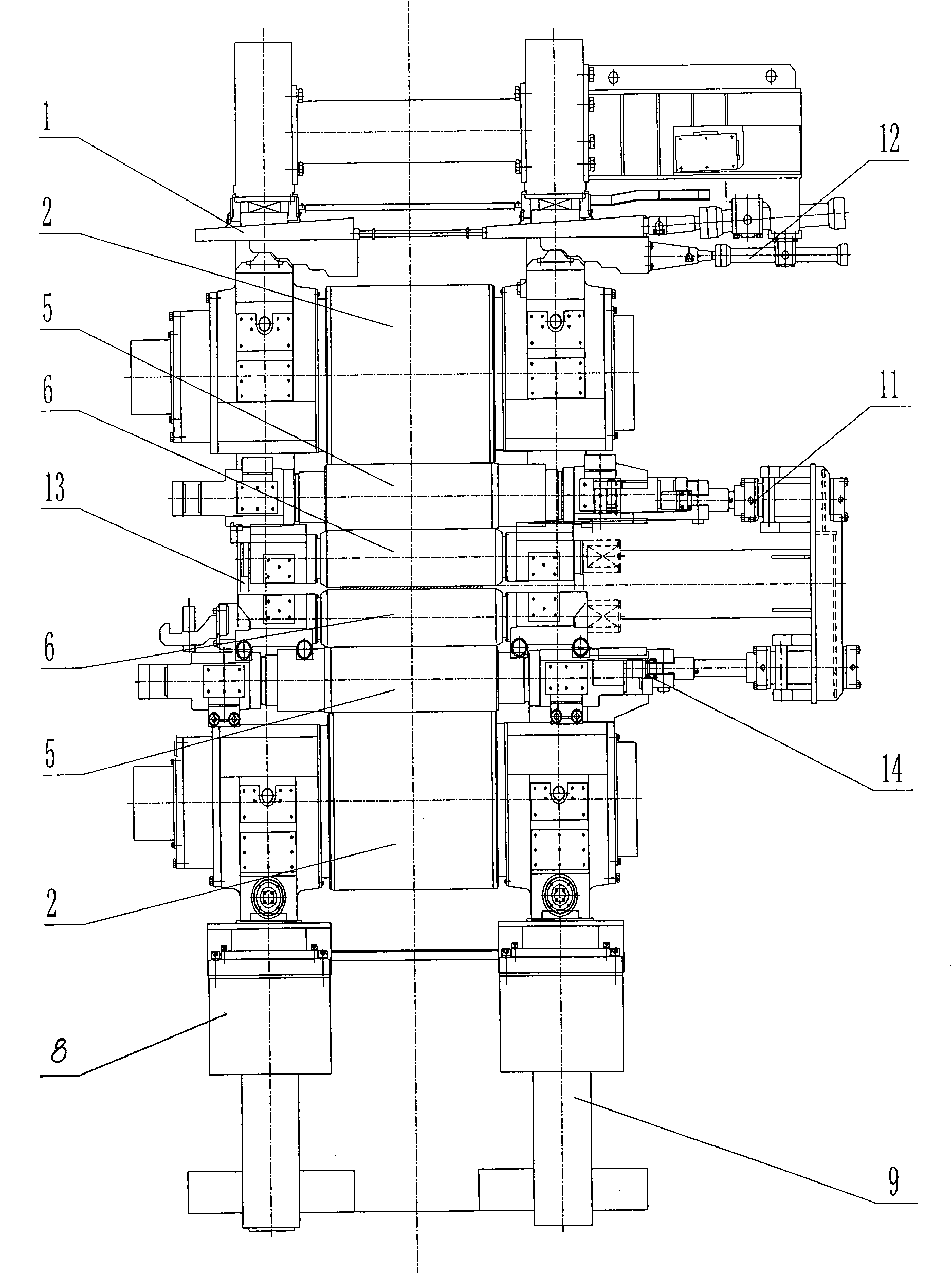 Six-roller mill