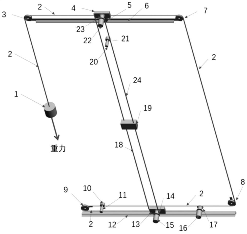 Vertical wall surface two-degree-of-freedom positioning system with adjustable vertical automation degree