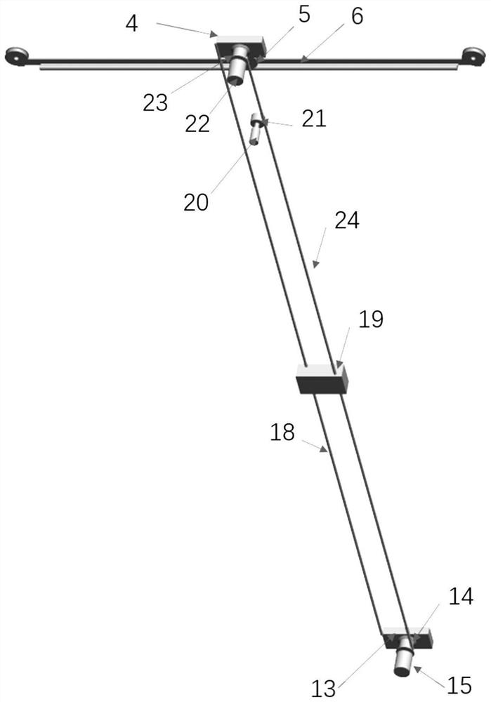 Vertical wall surface two-degree-of-freedom positioning system with adjustable vertical automation degree