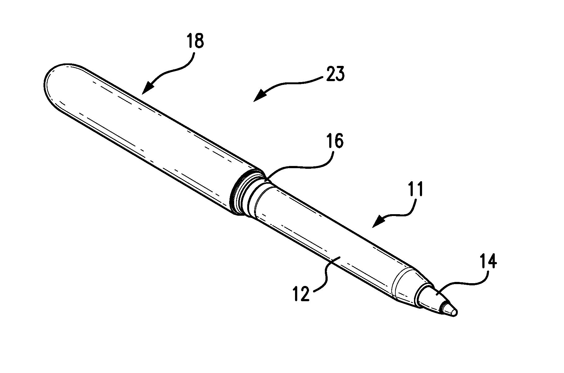 Compact Convertible Writing Instrument with Interchangeable Multi-Functional Components