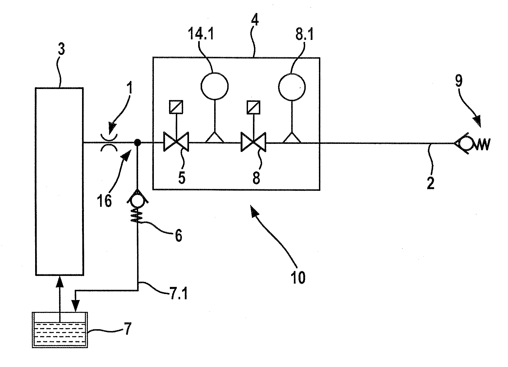 Device for the metered addition of fuel