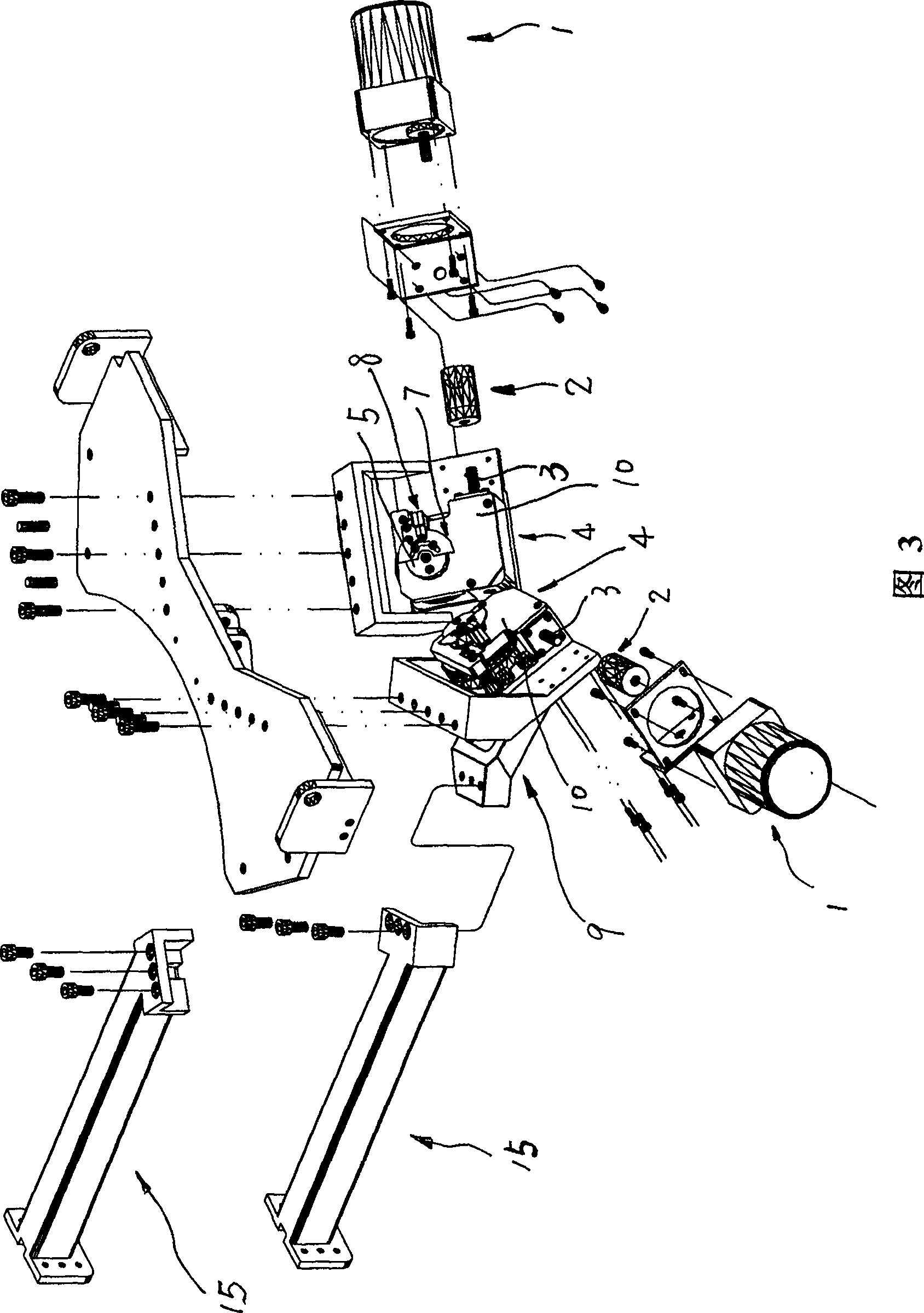Electric leg-separating mechanism