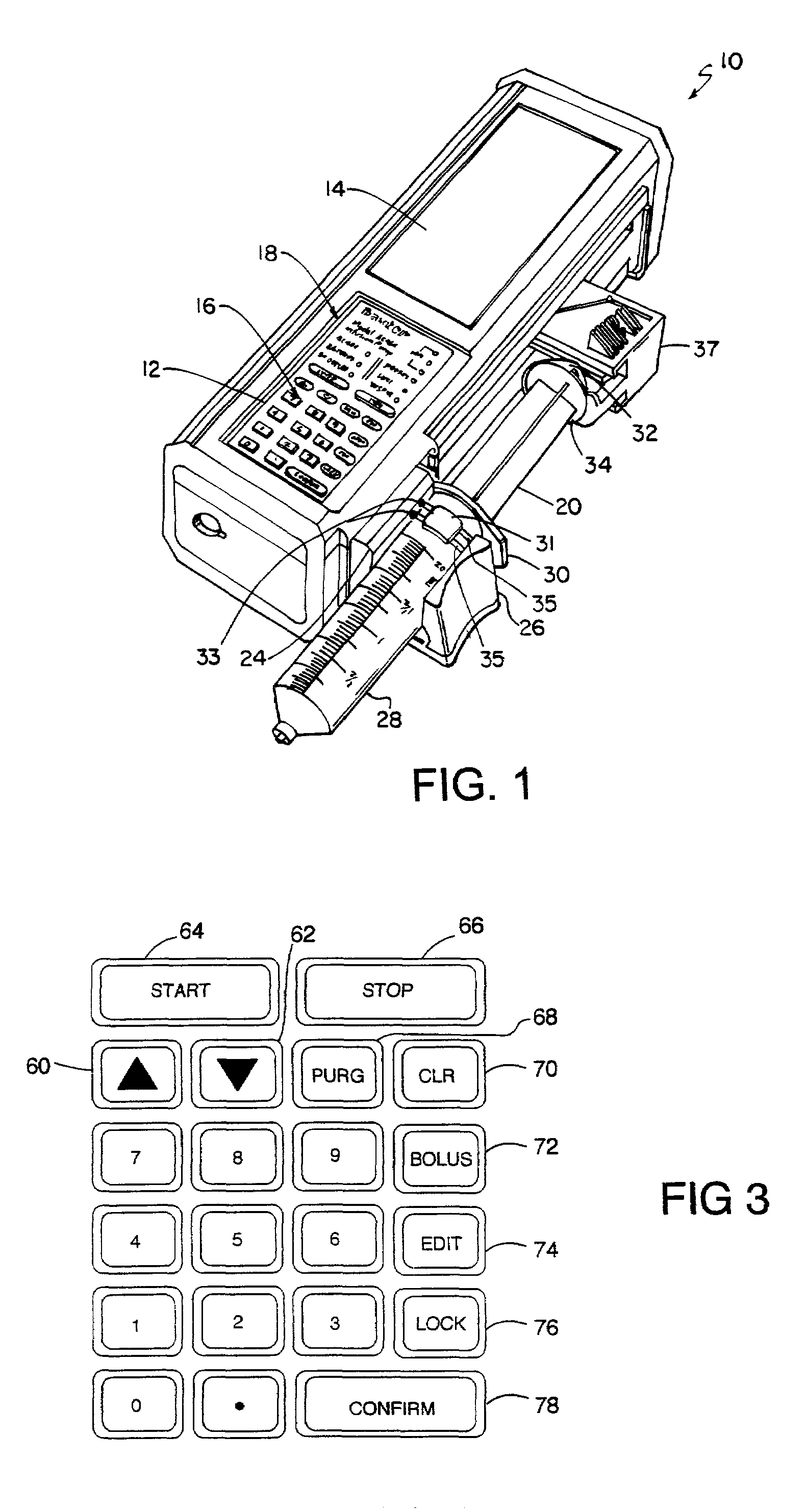 Infusion pump with an electronically loadable drug library and label reader