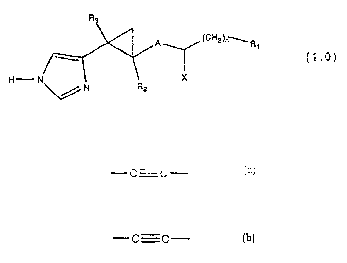 2-(1H-4(5)-imidazoyl cyclopropyl derivatives