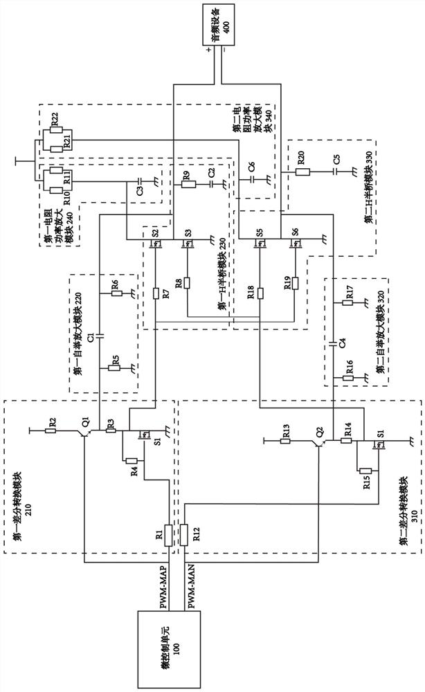 Push-pull signal power amplification circuit and system