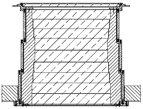 Squint window structure for hot cell