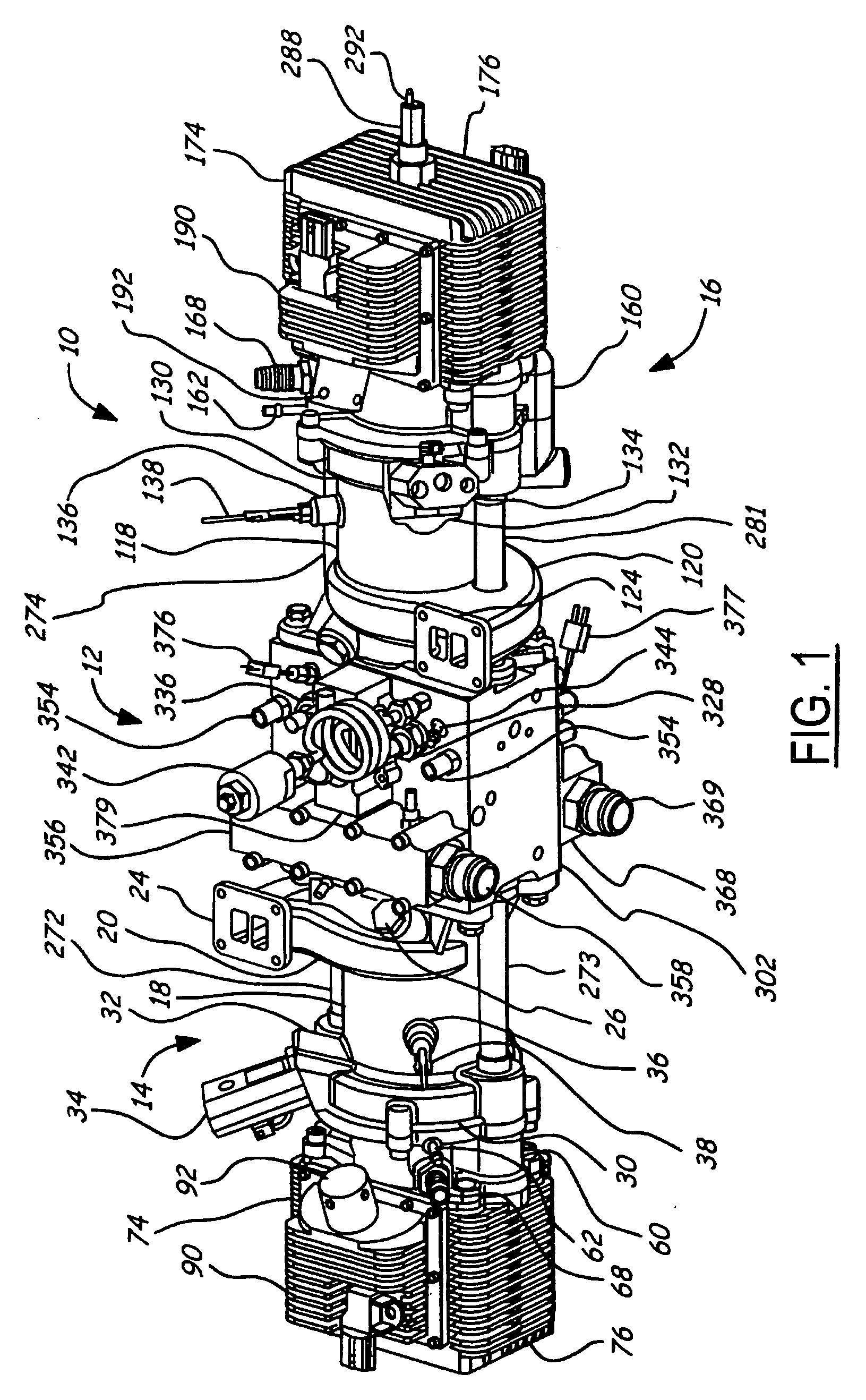 Exhaust gas recirculation for a free piston engine