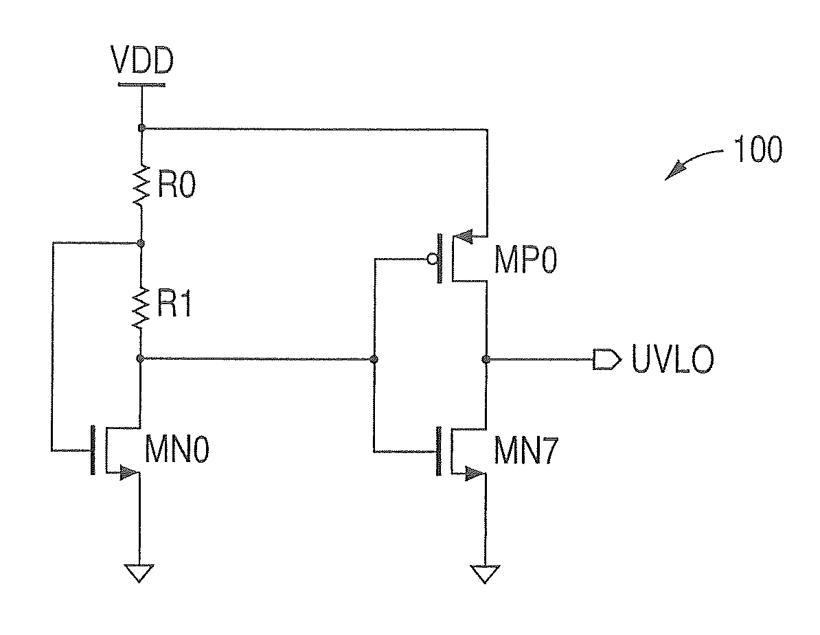 System and method for providing a temperature compensated under-voltage-lockout circuit