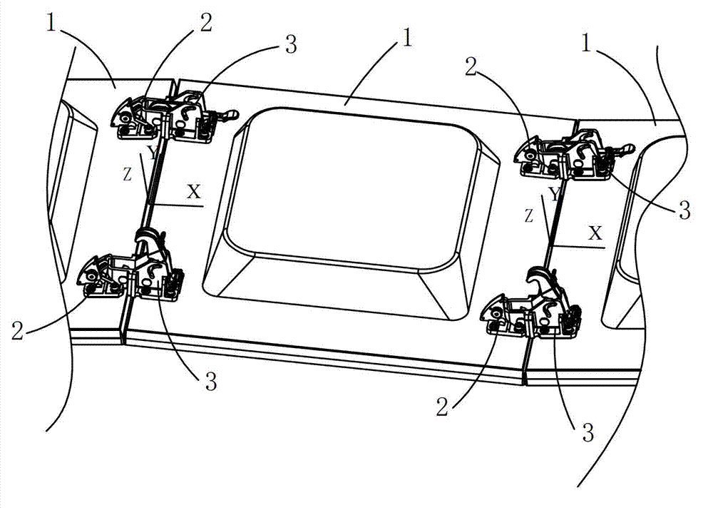 Quick splicing device for display screen