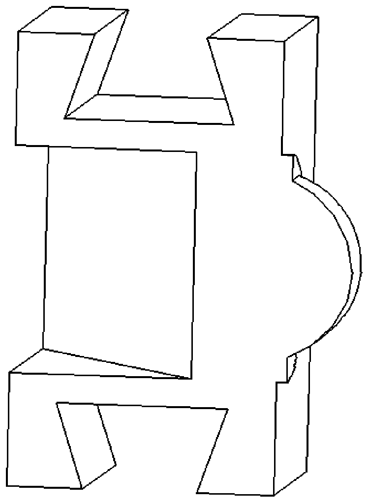 Circular tube symmetric distribution bilateral intersecting line one-time blanking forming device and method